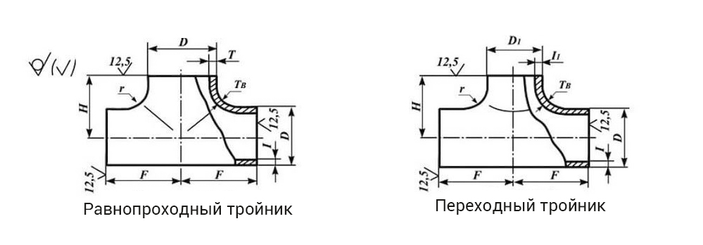 Разница между равнопроходным и переходным тройником